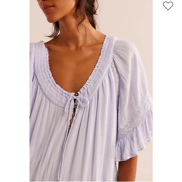 Free People Dream On Maxi Dress lace with pockets Xenon Blue Small NEW - Picture 5 of 12